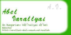 abel varallyai business card